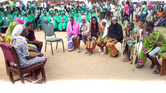 • Students performing a drama  on child marriage