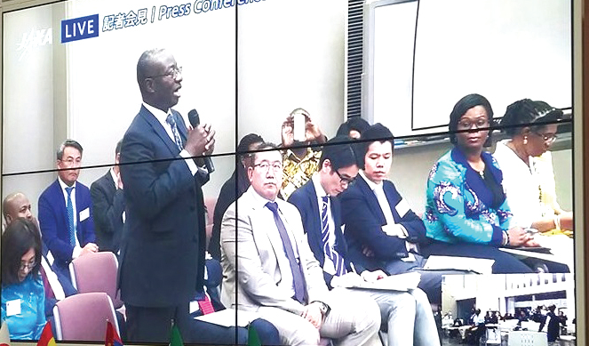 Dr Samuel Donkor (left), President of ANUC, speaking at the launch