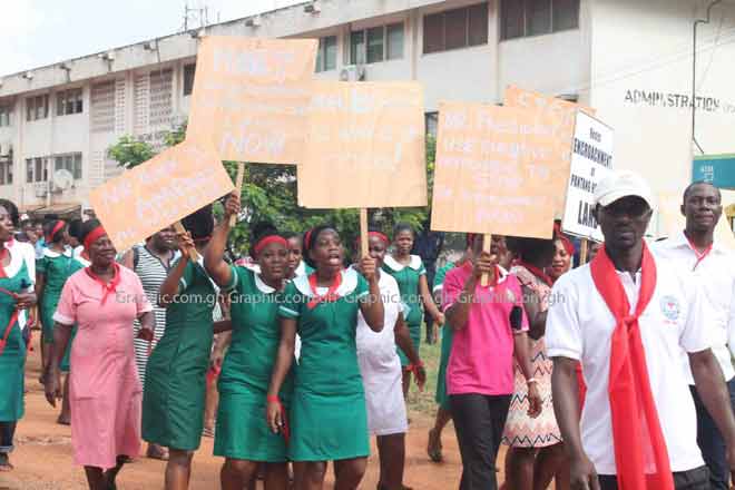 Pantang staff embark on street protest over land encroachment