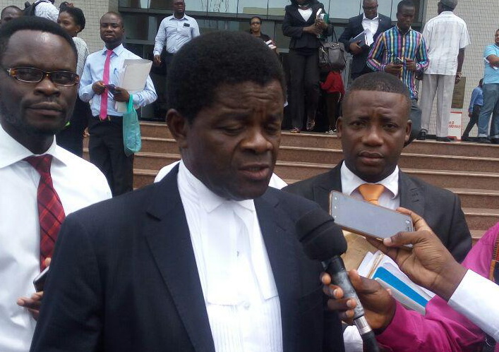 Mr Kwaku Ansa-Asare, lawyer for the 11 LLB graduates, speaking to journalists after the ruling.