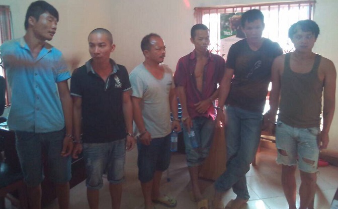 The six Chinese nationals who have been arrested in the galamsey business