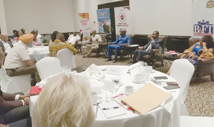  Mr Yofi Grant (right) answering questions during the panel discussion