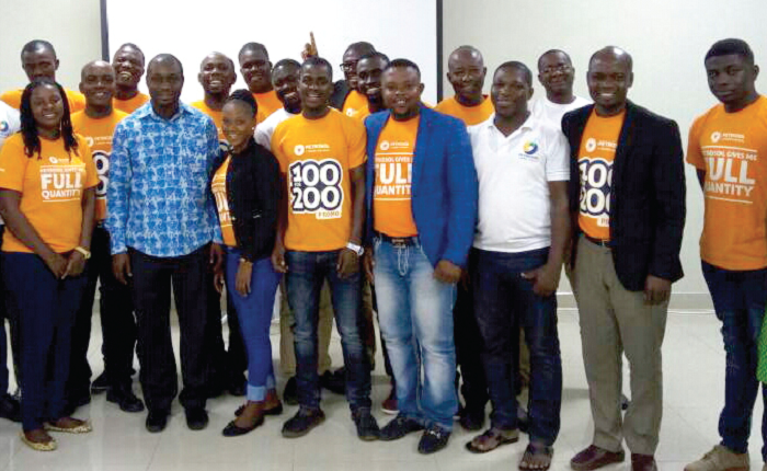 Mr Joseph Yaribil, the Operations and Safety Manager (2nd right), with the participants