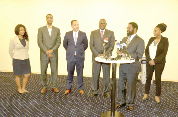 Mr Oko Vanderpuije (2nd right) addressing the US business delegation
