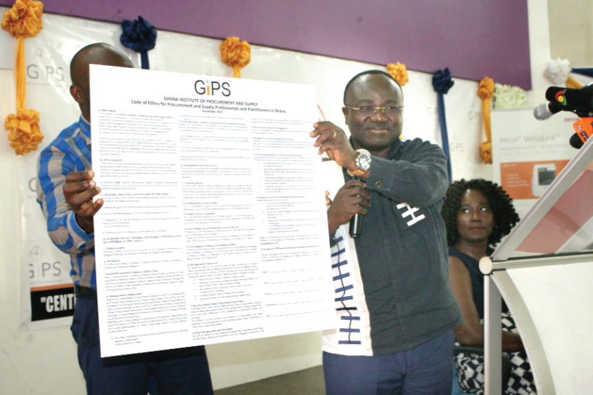 Mr Agyenim Boateng Adjei, launching the code of ethics 