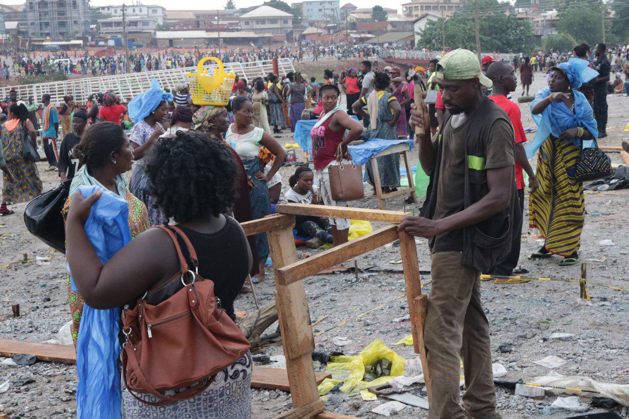 The movement of traders from Kejetia to the Race Course has created a very huge industry for wood sellers and opportunities for carpenters and other artisans.