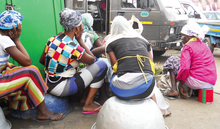 Some pitch camps at the lorry parks to wait for potential customers
