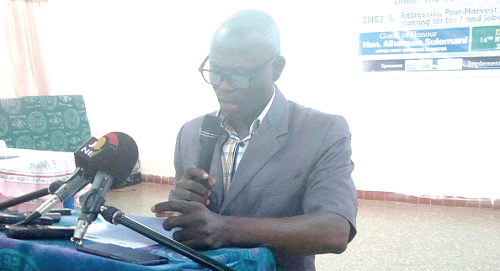 Mr Emmanuel Sasu Yeboah addressing the forum 
