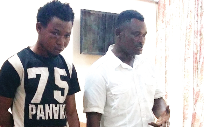 Pastor Felix Bamfo (right) and his son, Kindness 