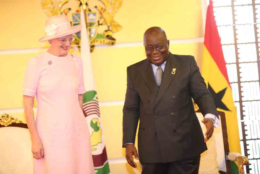 President Nana Addo Dankwa Akufo-Addo on Thursday met with the visiting Queen of Denmark, Margrette II at the Flagstaff House in Accra. PICTURES BY SAMUEL TEI ADANO