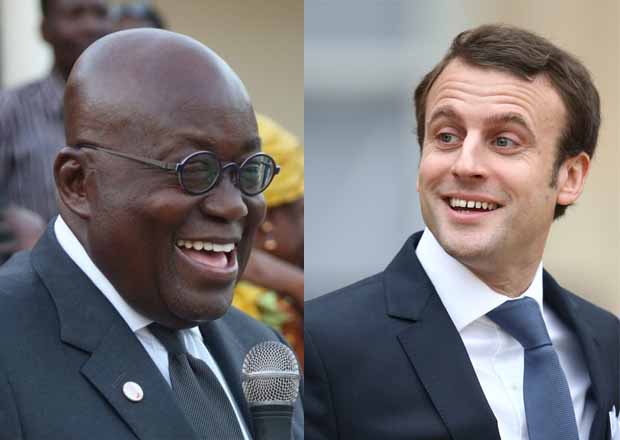 President Akufo-Addo and newly elected French President, Emmanuel Macron