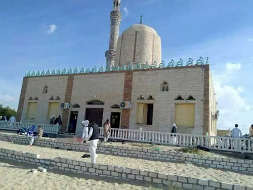 Al Rawdah mosque in Bir Al-Abed, Egypt