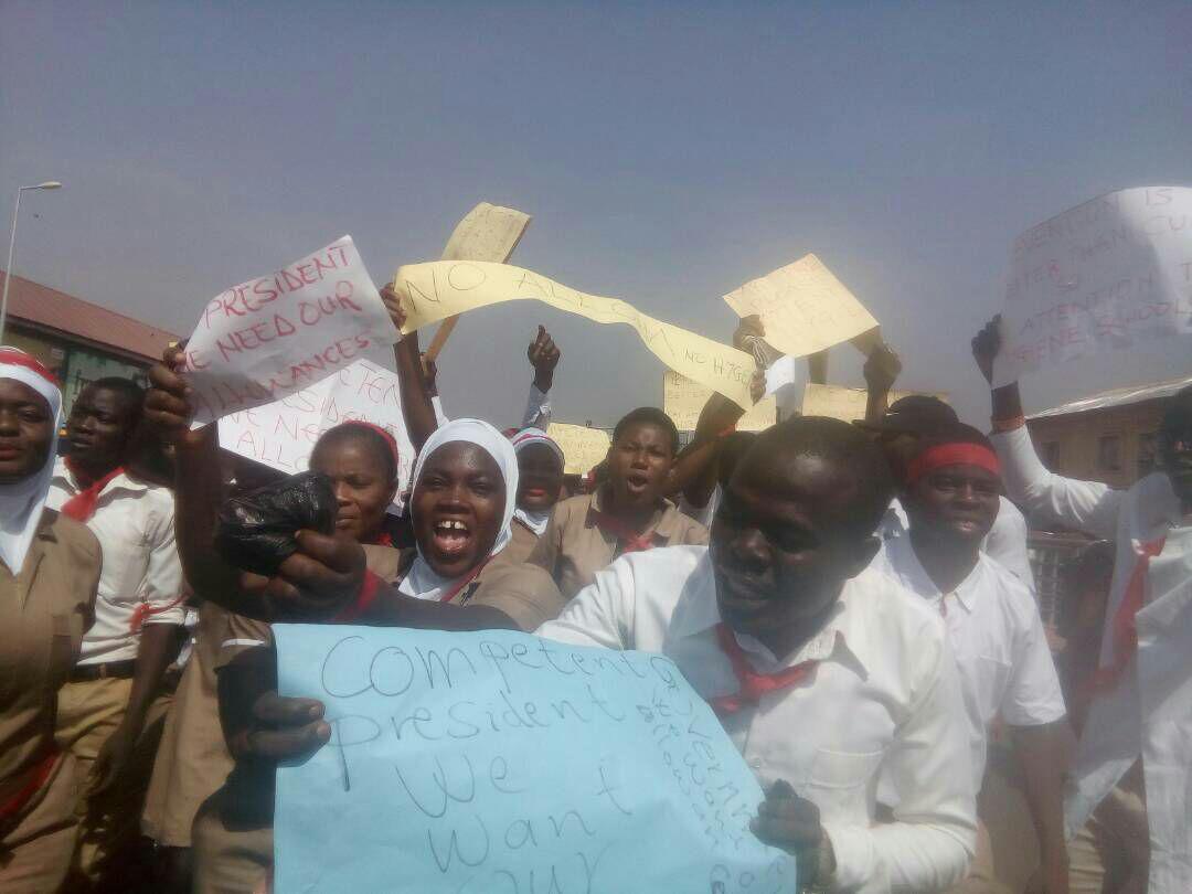 Some of the students who hit the streets