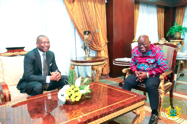 Mr Aigboje Imoukhuede, the  AIG Founder with President Akufo-Addo