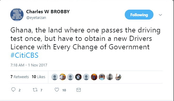 Tarzan mocks Ghana’s new-government new-drivers’ licensing regime