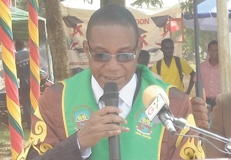 Prof. Harrison Dapaah addressing the matriculants