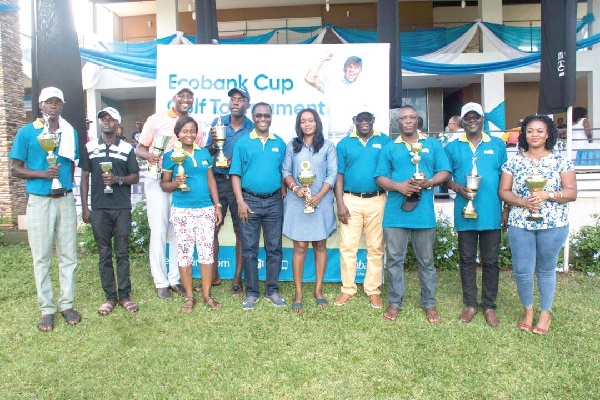 Winners of the various categories showing off their trophies