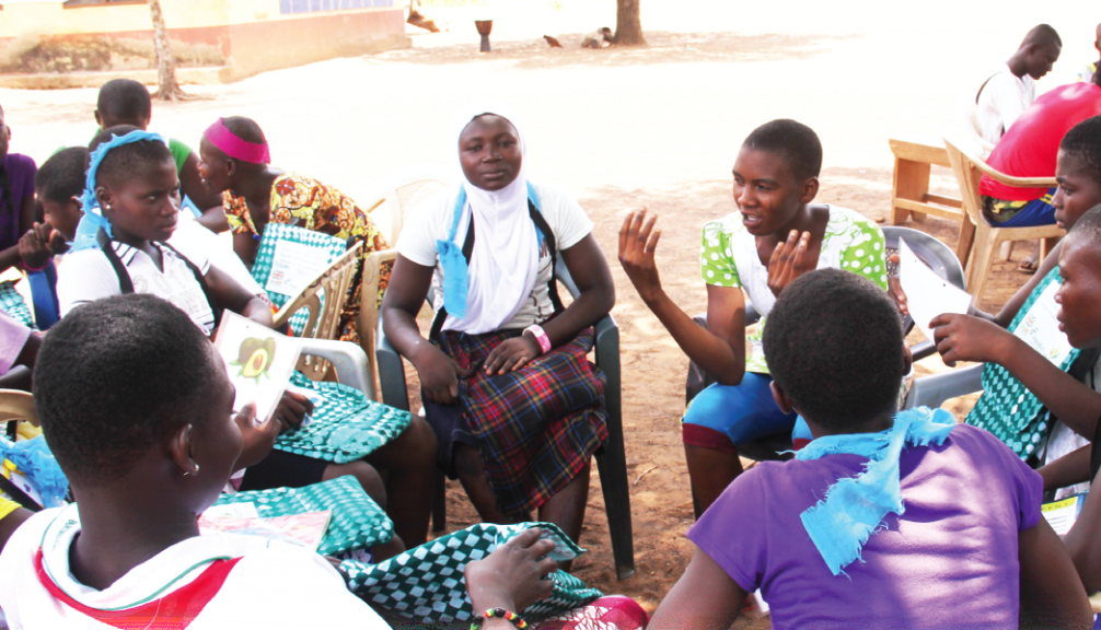Some of the project beneficiaries holding discussions