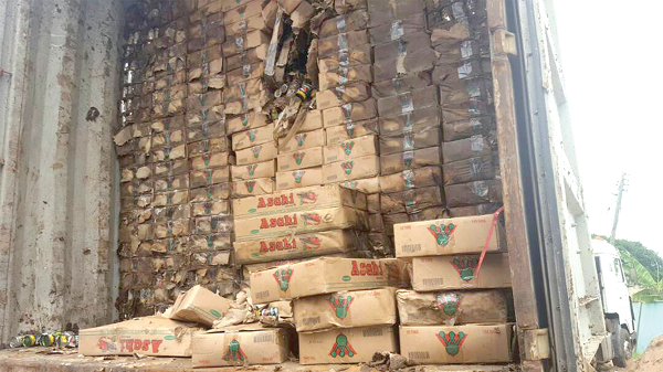 ome of the products in one of the trucks 