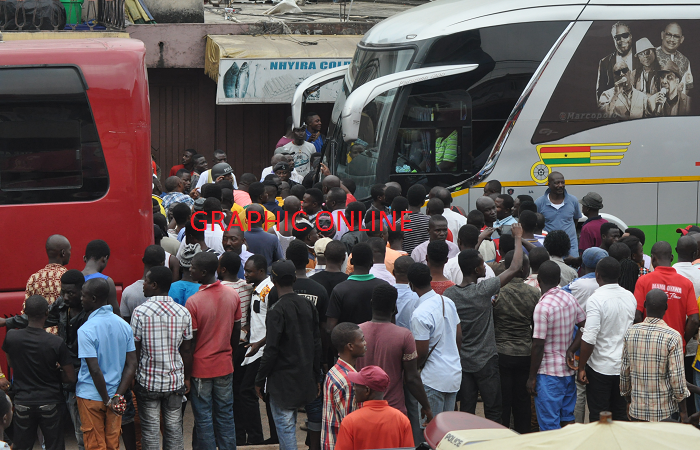 Operators of STC & VIP fight over terminal in Kumasi. PICTURES BY EMMANUEL BAAH