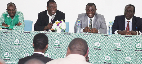 From right: Dr Ocloo, Prof. David Darko Obiri, Dr Godfred Darko and Joseph Addo Ampofo in a panel discussion