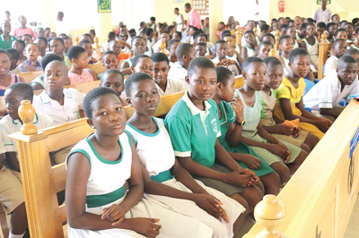 A section of students at the event.