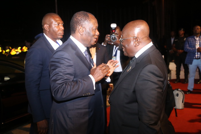 Ouattara's 2-day visit to Ghana. PICTURES BY SAMUEL TEI ADANO