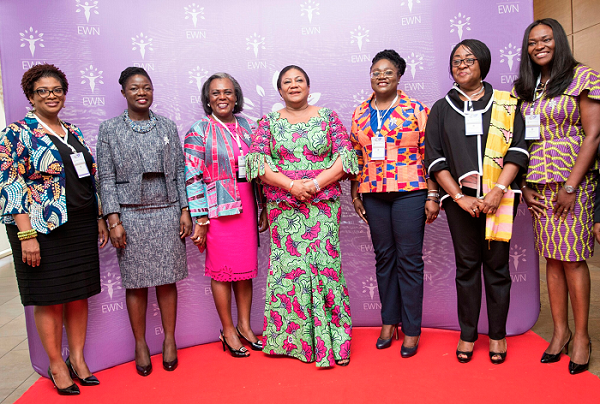   Mrs Rebecca Akufo-Addo and some members of the Executive Women Network