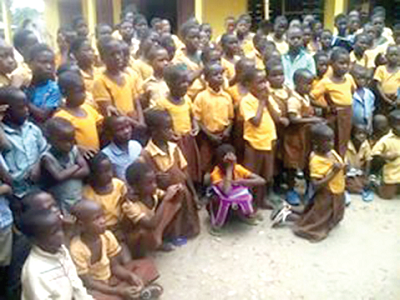 A section of the children at the ceremony. 