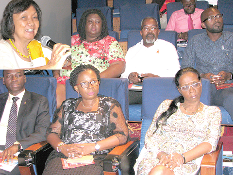 Mrs Wilna Quarmyne, addressing participants at the event. Picture: ESTHER ADJEI