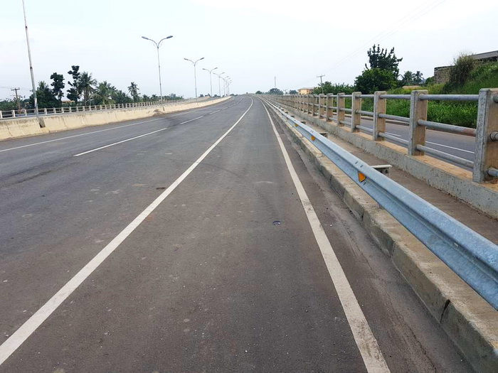 A portion of the Suhum overpass on the main Accra-Kumasi Highway in the Eastern Region