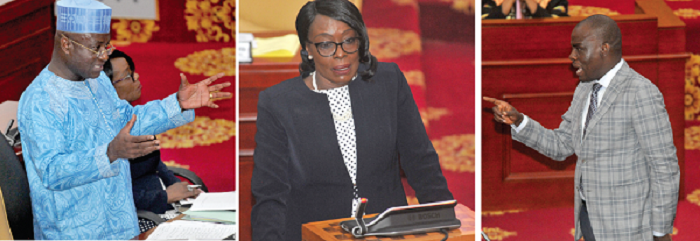 Mr Osei Kyei-Mensah- Bonsu,Ms Gloria Akuffo and Mr Haruna Iddrisu