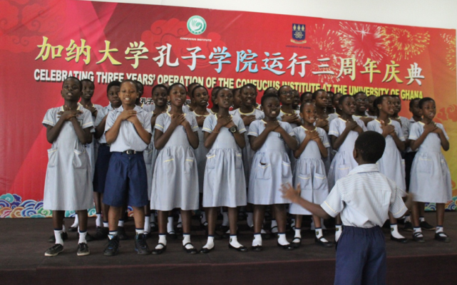 Some students being taken through Chinese art and craft