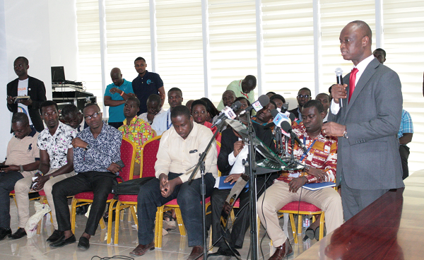 The acting Director General of NCA, Mr Joe Anokye addressing the participants