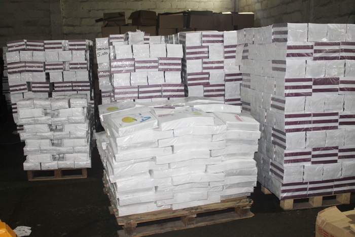 Some of the books ready to be dispatched. 