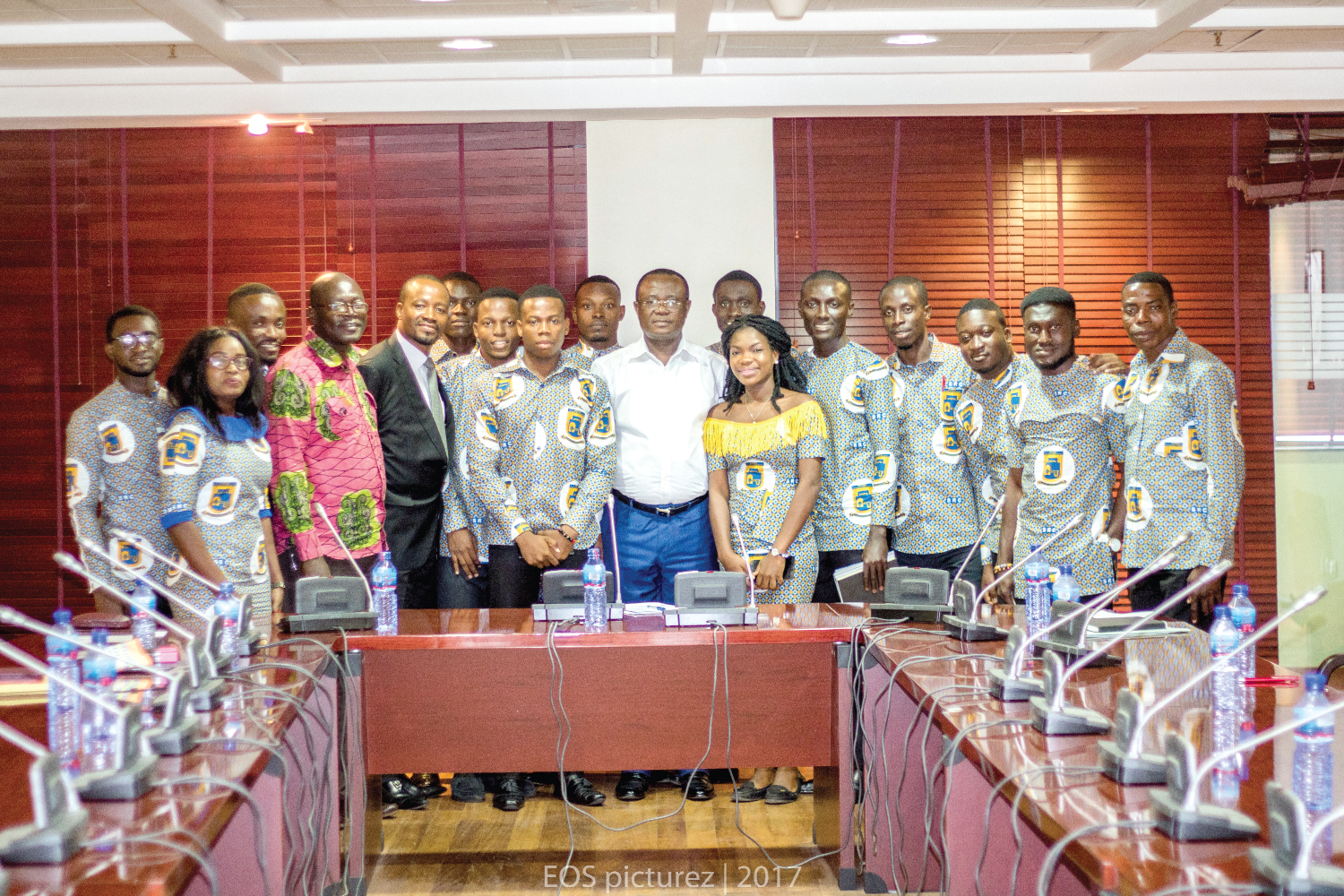 First Deputy Speaker of Parliament, Mr Joseph Osei Owusu with the members of the Students’ Parliament Council of Accra Technical University