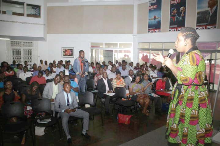 Mrs Baaba Cofie, a Communications Consultant of Mahogany Consult, addressing the participants.