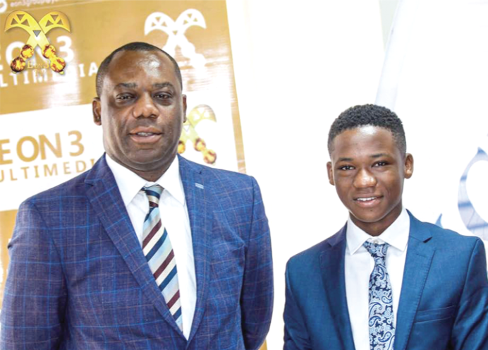 Dr Matthew Opoku Prempeh, Minister for Education and the Free SHS Ambassador, Abraham Attah.