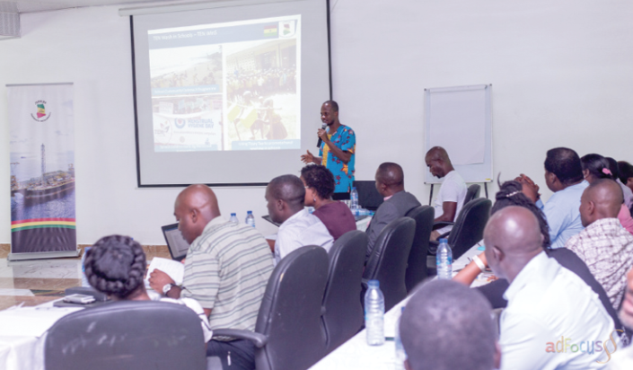 Mr Kwasi Boateng of Tullow addressing stakeholders in Takoradi­­­­­­­­­­­­­