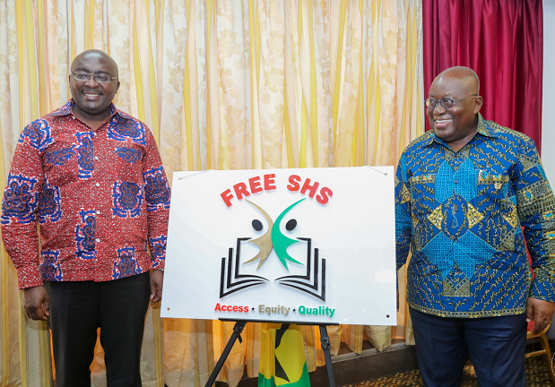 Akufo-Addo unveilled free SHS logo 