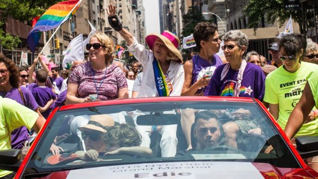  Ms Windsor at the New York Gay Pride Parade in 2013 