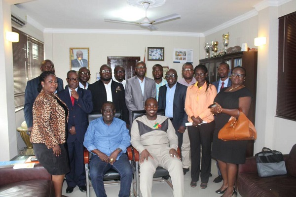 The Minister of Youth and Sports with the corporate Executives.