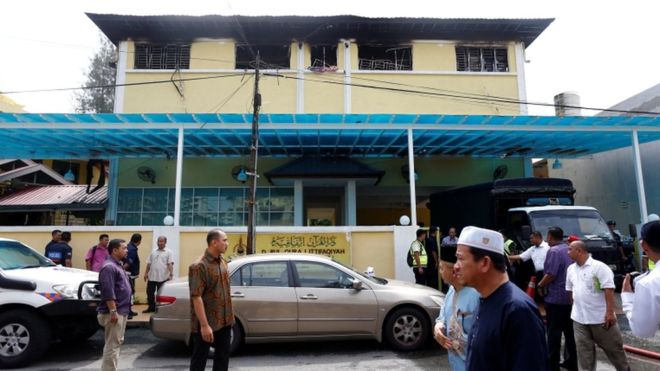  The fire broke out in an upper room where students would have been sleeping 