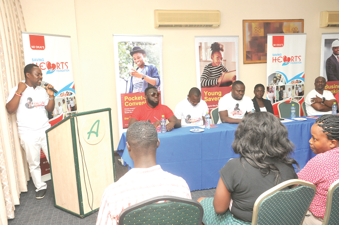 Nii Okai delivering his launching address  