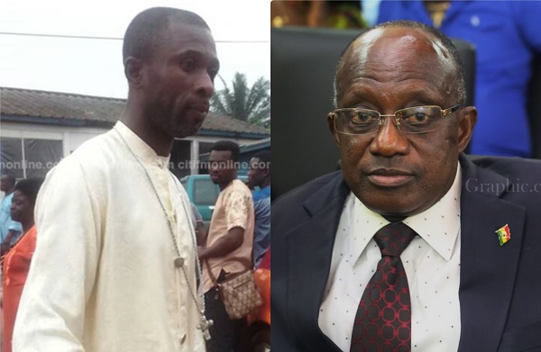Reverend Kwame Takyi  (left) and Simon Osei Mensah, Ashanti Regional Minister.