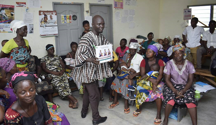 The Executive Director of RISE-Ghana, Mr Awal Ahmed Kariama explaining a point during the sensitization durbar at Kayoro community 