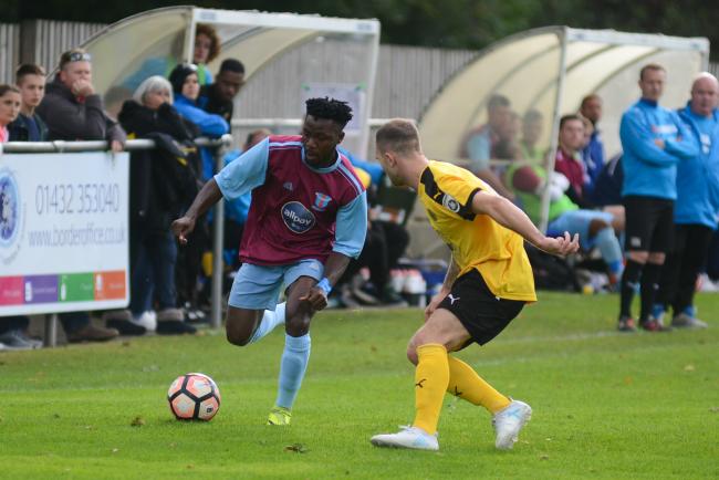 Kingsford Adjei in action for Westfields against Leamington