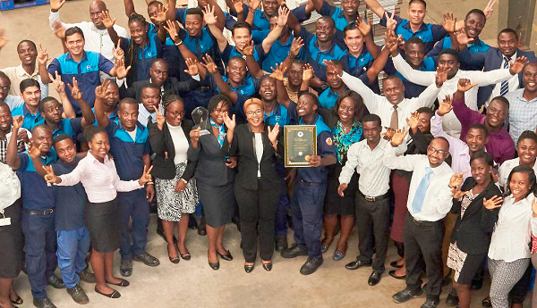 Staff of Royal Packaging celebrating their award