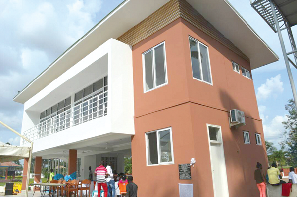 The modern club house built for 4 Garrison Officers Tennis Club