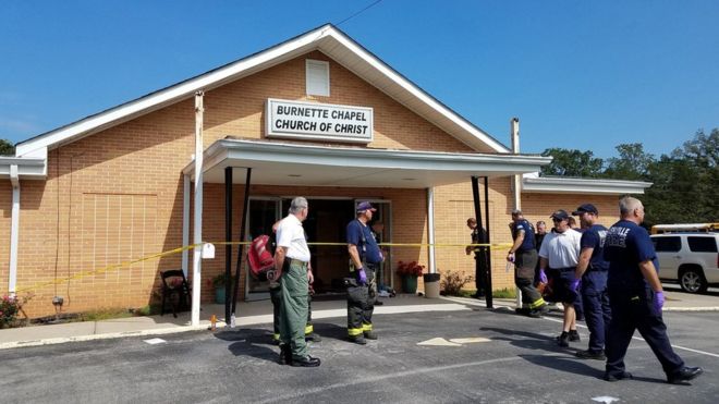  The attack happened as services were ending, reports said 